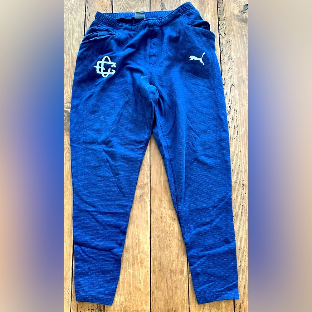 Puma Sweatpants Navy Mens Large Zippered Pockets